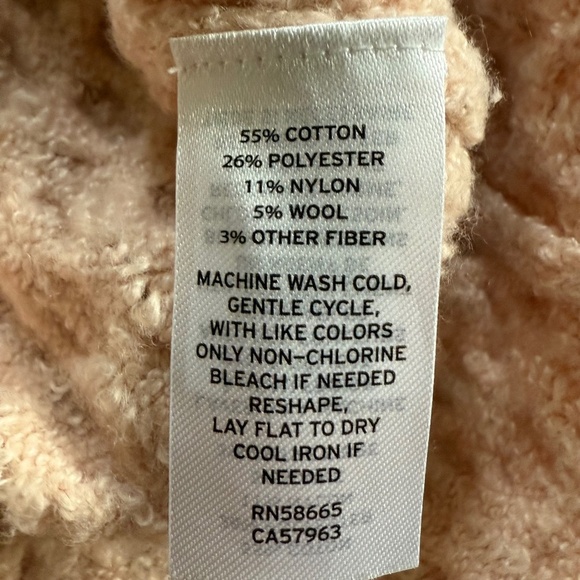 Caslon Pink Cable Knit Crewneck Sweater Size Medium - Picture 8 of 8